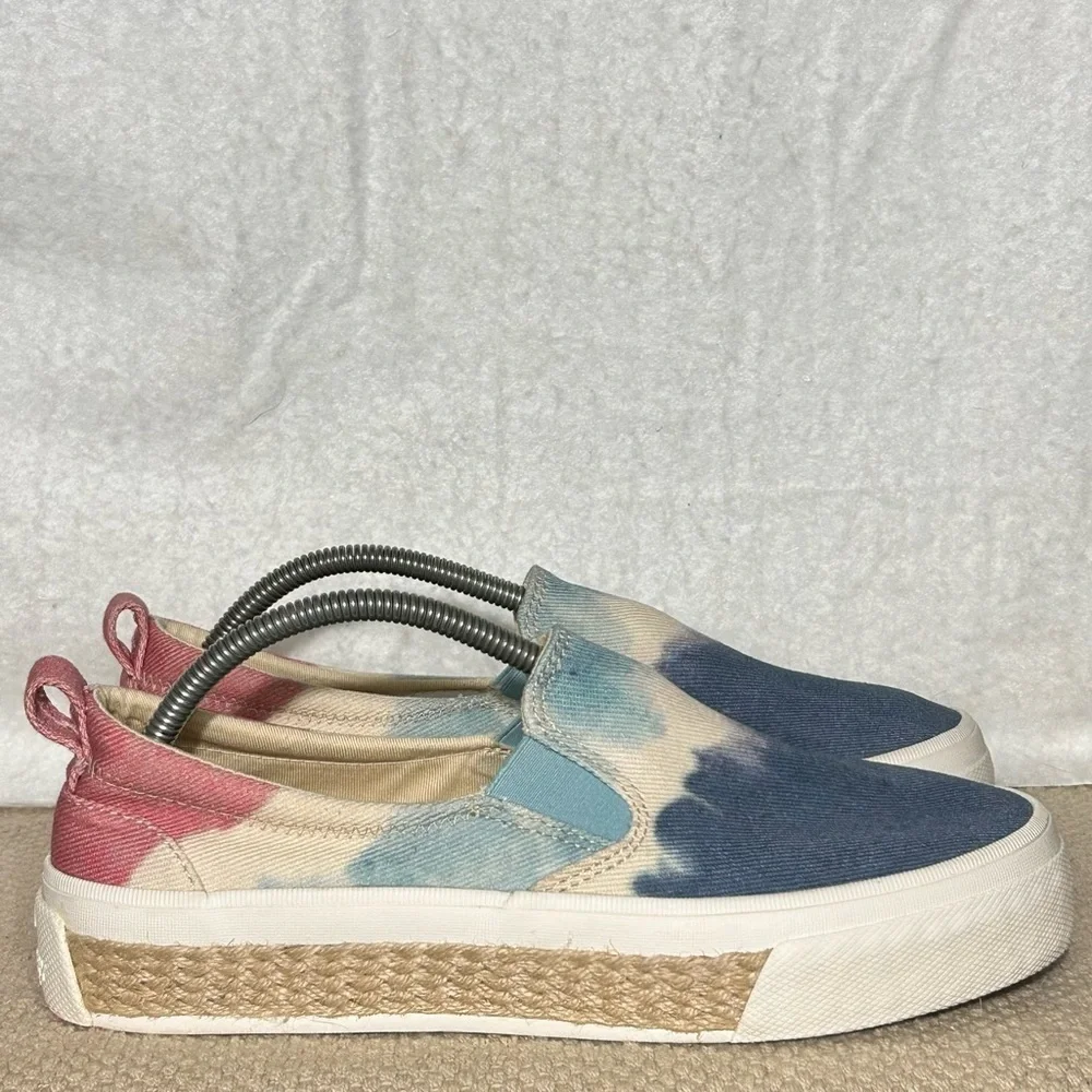 Sperry Womens Crest Twin Gore Tie Dye Casual Canvas SlipOn Sneakers Shoes SZ 8.5